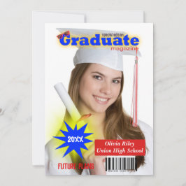 Studentfest Magazine Cover Inbjudningar