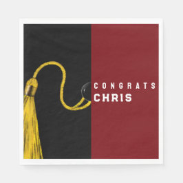 Studentfest Maroon Napkins Pappersservett