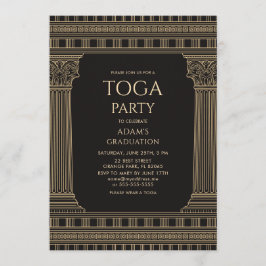 Studentfest med ANPASSNINGSBAR FÄRG Temple Inbjudningar