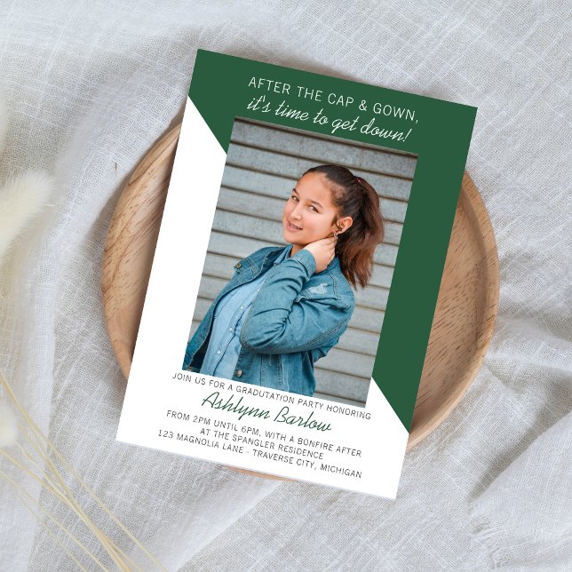 Studentfest Open House 2023 Photo Grönt Inbjudningar (Skapare uppladdad)