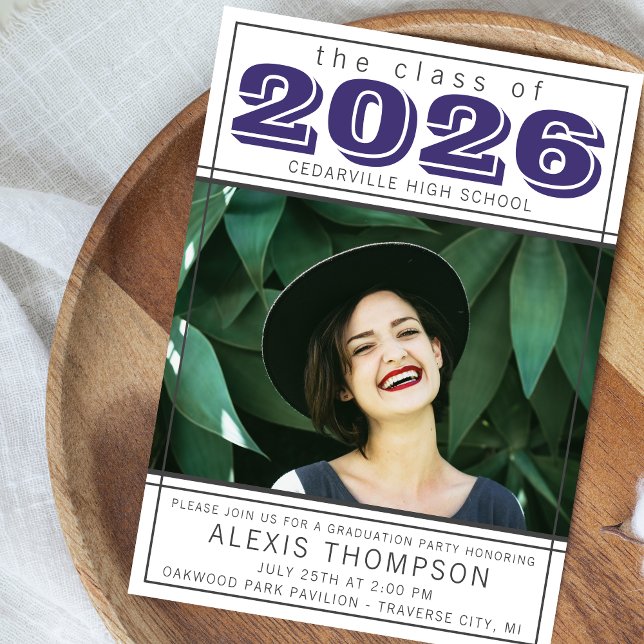 Studentfest Open House 2025 Photo Lila Inbjudningar (Skapare uppladdad)