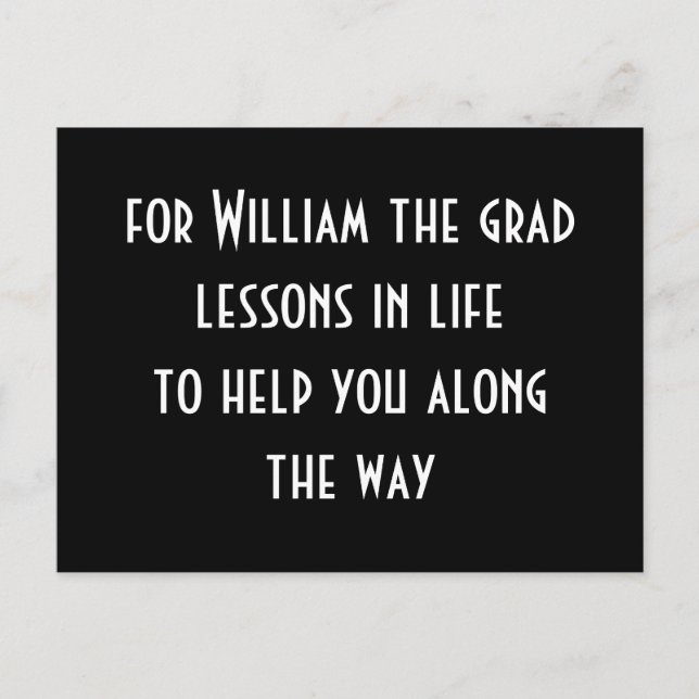 studentfest Ord av lärdomar av rådgivande kort (Framsida)