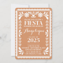 Studentfest Papel Picado Mexican Fiesta 2025 Inbjudningar