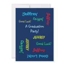 Studentfest, Personlig Namn, blå