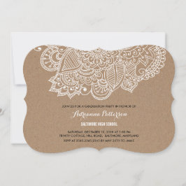Studentfest | Rustic Paisley Mönster Inbjudningar