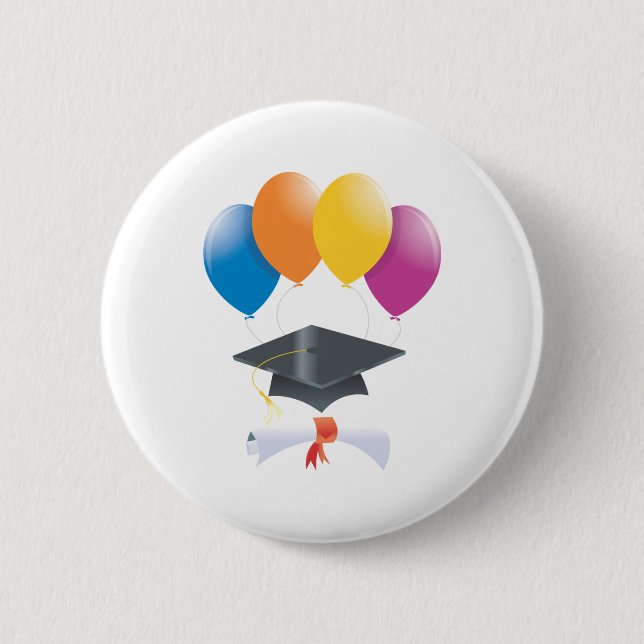 Studentfest Stift Bubblor Diploma Cap Knapp (Framsida)