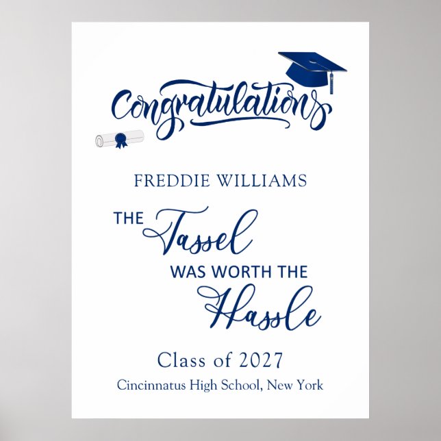 Studentfest Tassel var värdig Hassle Poster (Framsidan)