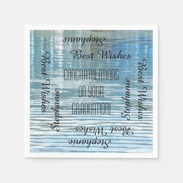 Studentfest Upprepande Namn Papper Pappersservett (Framsidan)