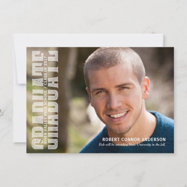 Studentfest variationsbokstäver typografi inbjudningar (Framsida)