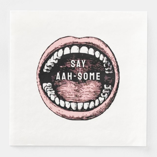 Studentfest vid tandskola pappersservett (Framsida)