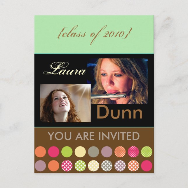 Studentfest, vykort för foton (Framsida)