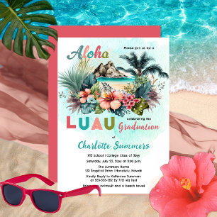 Studentfesten Aloha Luau Tropical Island Beach Inbjudningar