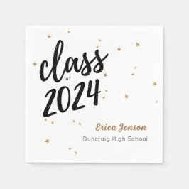 Studentfesten Anpassat namn för Guld Star Napkins Pappersservett