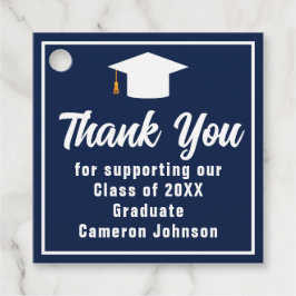 Studentfesten Anpassningsbarna Student i marinblåv Gåvor Etiketter