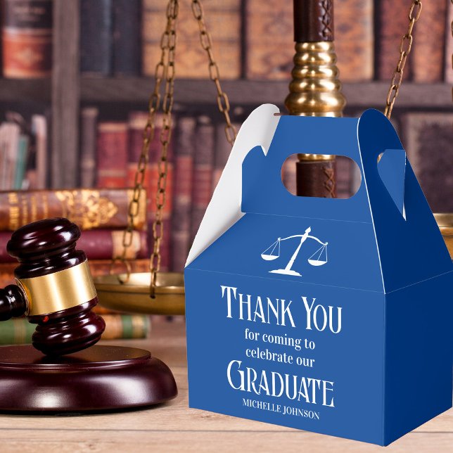 Studentfesten Blue White Law School Anpassningsbar Presentaskar (Skapare uppladdad)