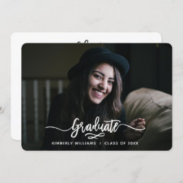 Studentfesten Brusted Modern Script Inbjudningar