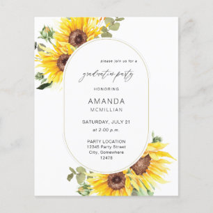 Studentfesten Budget Solros & Eucalyptus Flygblad