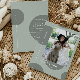 Studentfesten chic Photo Template Student Inbjudningar