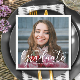 Studentfesten elegant Script Photo Pappersservett