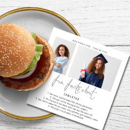 Studentfesten Fakta i Roligt för modern 2-fotoskri Pappersservett