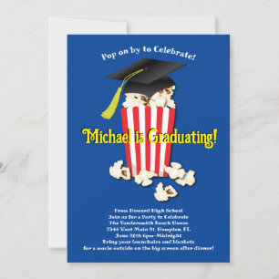 Studentfesten Film Popcorn Inbjudningar