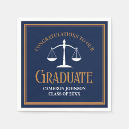 Studentfesten för marinskola i Blåblått Guld Pappersservett