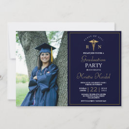 Studentfesten för sjuksköterskeskola i Guld Inbjudningar