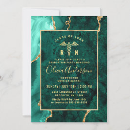 Studentfesten för sjuksköterskeskolan i Guld i mod Inbjudningar