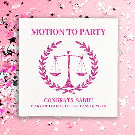 Studentfesten Girly Rosa Gnistra Law School Pappersservett
