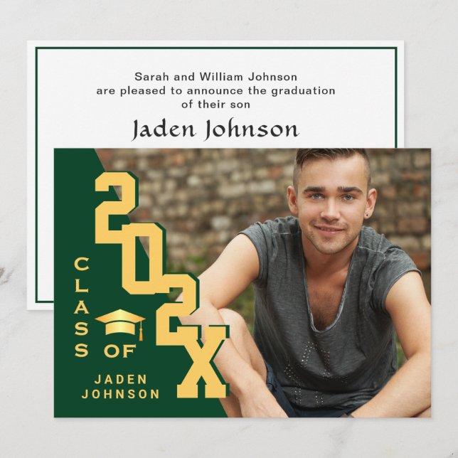 Studentfesten Grad PHOTO 2023 Inbjudningar (Fram/baksida)