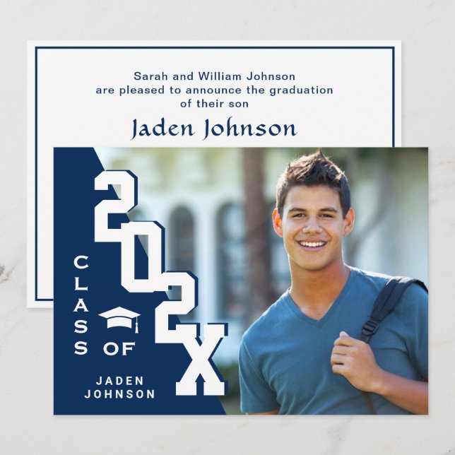 Studentfesten Grad PHOTO 2023 Inbjudningar (Fram/baksida)