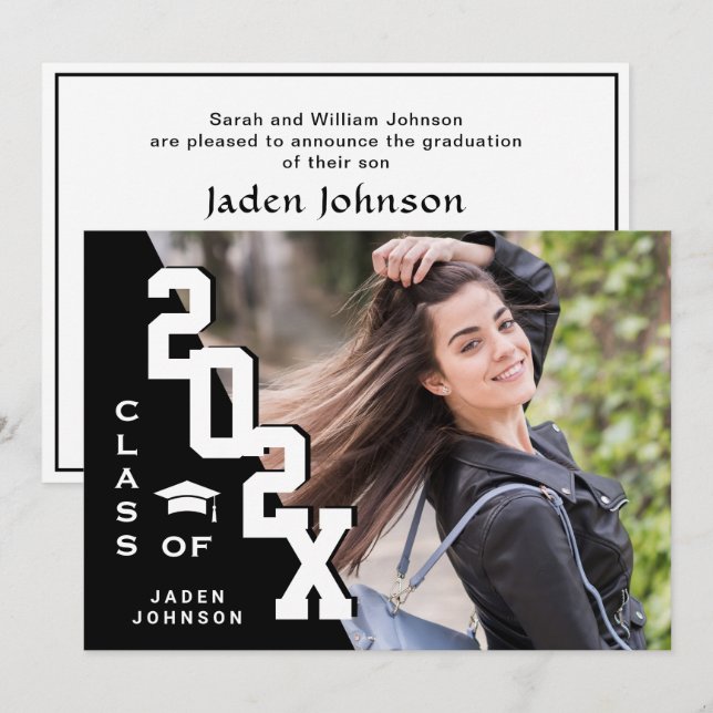 Studentfesten Grad PHOTO 2023 Inbjudningar (Fram/baksida)