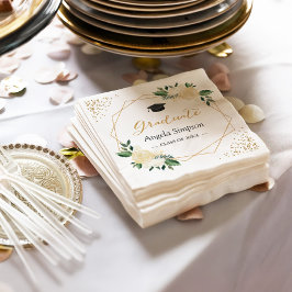 Studentfesten guld Glitter i Elfenbenskusten Grönt Pappersservett