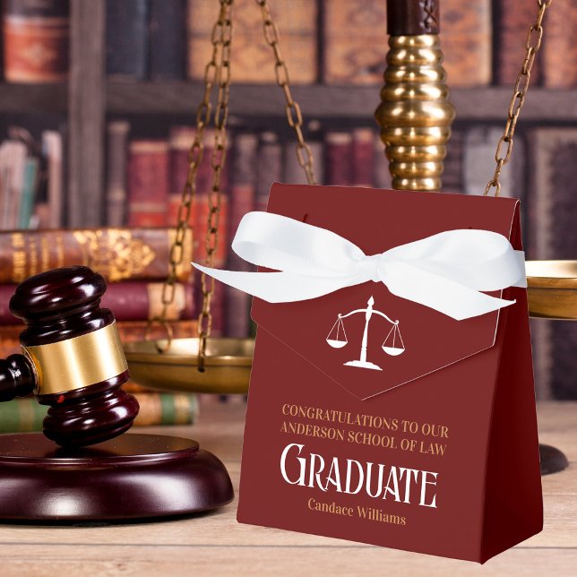 Studentfesten Maroon Guld Law School Anpassningsba Presentaskar (Skapare uppladdad)