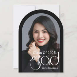 Studentfesten Modern Elegant Script Arch Photo  Inbjudningar