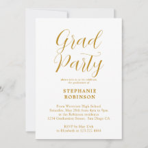Studentfesten Modern Guld Script Calligraphy