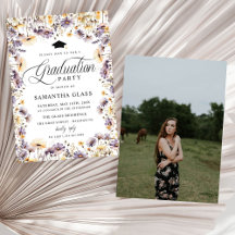 Studentfesten Modern Lila Wildblommor Photo 