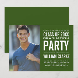 Studentfesten Modern Male Grad Inbjudningar
