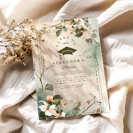 Studentfesten Photo Boho Wildblomma Inbjudningar