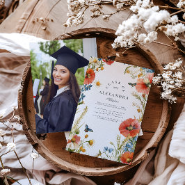 Studentfesten Photo Elegant Da Wildblommor Inbjudningar