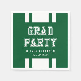 Studentfesten Redigerbar bakgrund Färg Varsity Pappersservett
