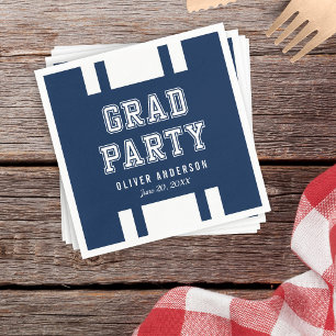 Studentfesten Redigerbar bakgrund Färg Varsity Pappersservett