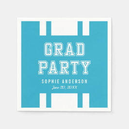 Studentfesten Redigerbar bakgrund Färg Varsity Pappersservett