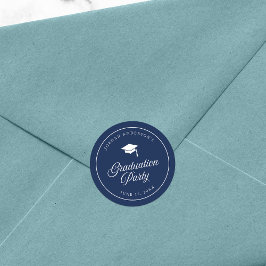 Studentfesten Redigerbar Färg i ritbordsskript Runt Klistermärke