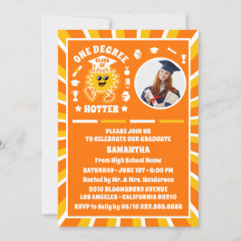 Studentfesten Retro-foto med en grad Inbjudningar