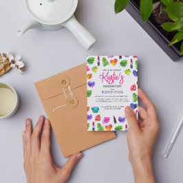 Studentfesten roligt Vibrant Watercolor Lipsticks Vykort