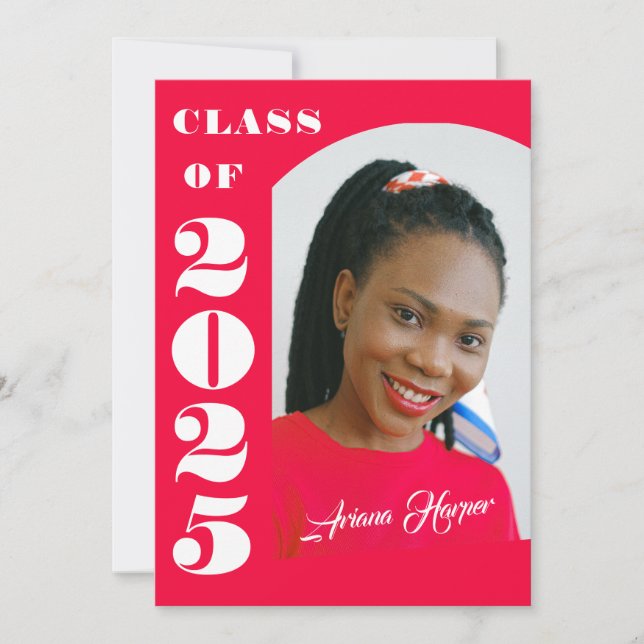 STUDENTFESTEN ROSA i CHIC TRENDIG  Inbjudningar (Framsida)