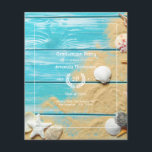 Studentfesten Rustic Turcos Beach Flygblad<br><div class="desc">Beach-studentfestens anpassade till dina specifikationer. Kuvert ingår inte. För tjockare inbjudningar med medföljande kuvert och matchande produkter på samma tema,  se samlingen nedan.</div>