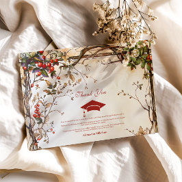 Studentfesten Rustic Wildblomma Tack Kort