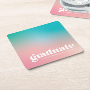 Studentfesten Sorbet Gradient Underlägg Papper Kvadrat